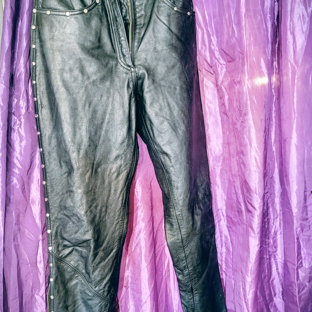Harley-Davidson Black Leather Pants Size 6